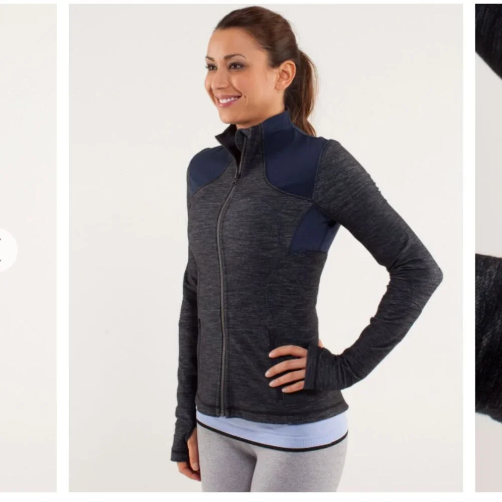 {RARE} Lululemon - Reversible Slub Denim Forme Jacket W4A47S | Inkwell | Size 4